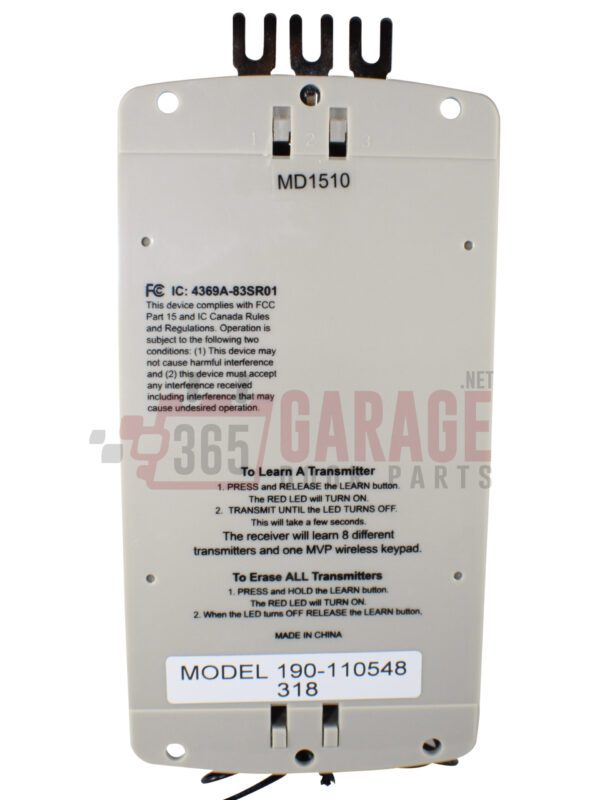 Allstar 110548 MVP 1 Channel 318 Mhz Garage Door Opener Receiver - Image 3