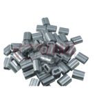 Aluminum Crimping Loop Sleeve for 1/8" Diameter Wire Rope and Cable, (Pack of 100)