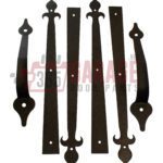 Crown Bolt Crown Bolt 10012 Decorative Fleur-De-Lis Garage Door Kit Black