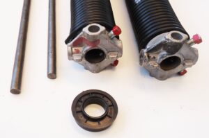 Pair of 250 X 2" X 28" - 40" Garage Door Torsion Springs with Winding Bars (28)