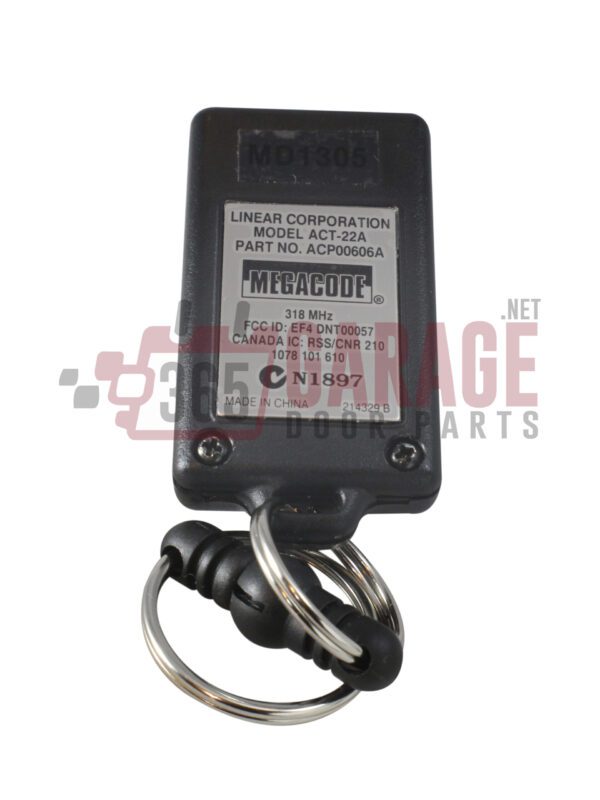 New Linear Moore-O-Matic MegaCode ACT-22A ACP00606A Gate or Garage Door Opener Keychain Remote - Image 2