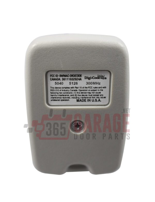 Digi-Code 1 Button Keychain Transmitter 300mhz - Multicode Compatible DC5040 - Image 5