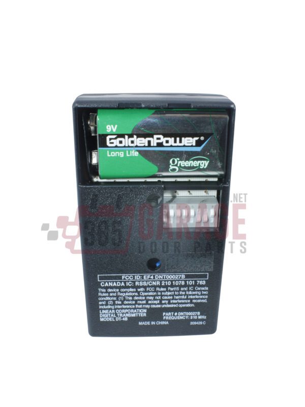 Linear Delta 3 DT-4B DNT00027B 4-channel Visor Transmitter for automatic garage/gate operators - Image 3