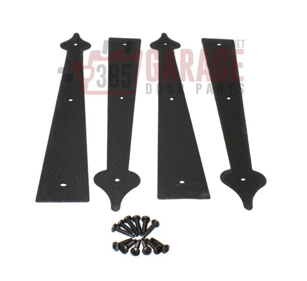 Set of 4 Decorative Carriage House Garage Door Hinges-Spear End - Image 3