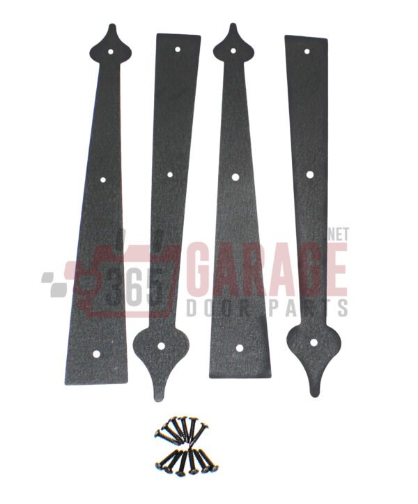 Set of 4 Decorative Carriage House Garage Door Hinges-Spear End - Image 2