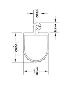 Windsor P-Bulb Garage Door Bottom Weather Seal - Image 2